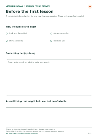 First-page preview of First-lesson welcome.