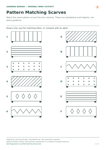 First-page preview of Pattern-matching scarves.