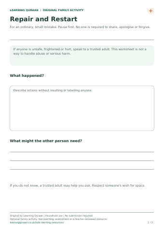 First-page preview of Repair & restart.